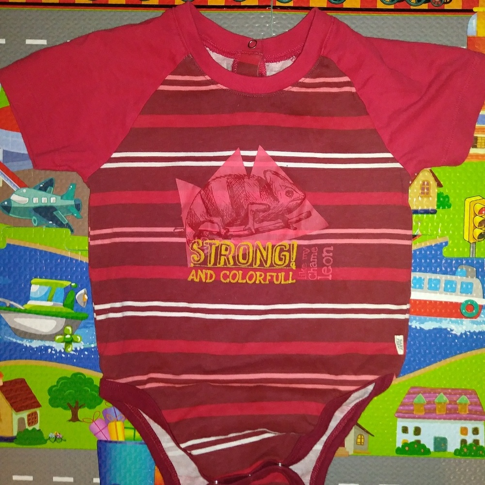 Baby Fresh Chameleon striped short sleeve bodysuit